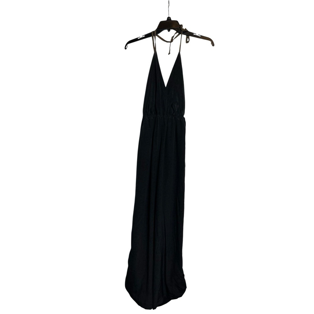 Indie Ella Paloma Silk Jumpsuit One Size Gray Printed Wide Leg Halter neck NEW